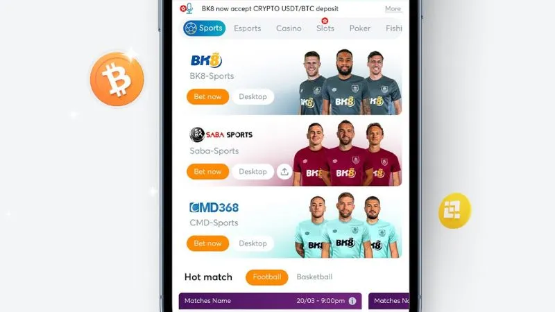 Cá cược thể thao BK8 trên mọi thiết bị nhanh chóng