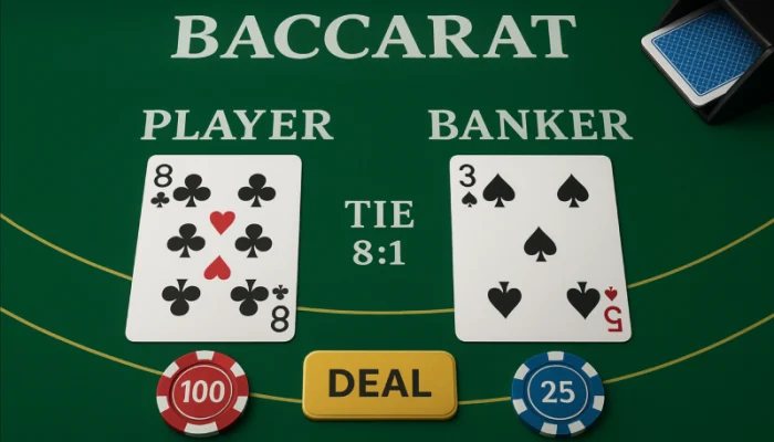 Luật chơi Baccarat tại BK8